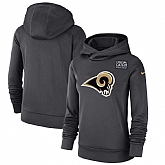 Women Los Angeles Rams Anthracite Nike Crucial Catch Performance Hoodie,baseball caps,new era cap wholesale,wholesale hats
